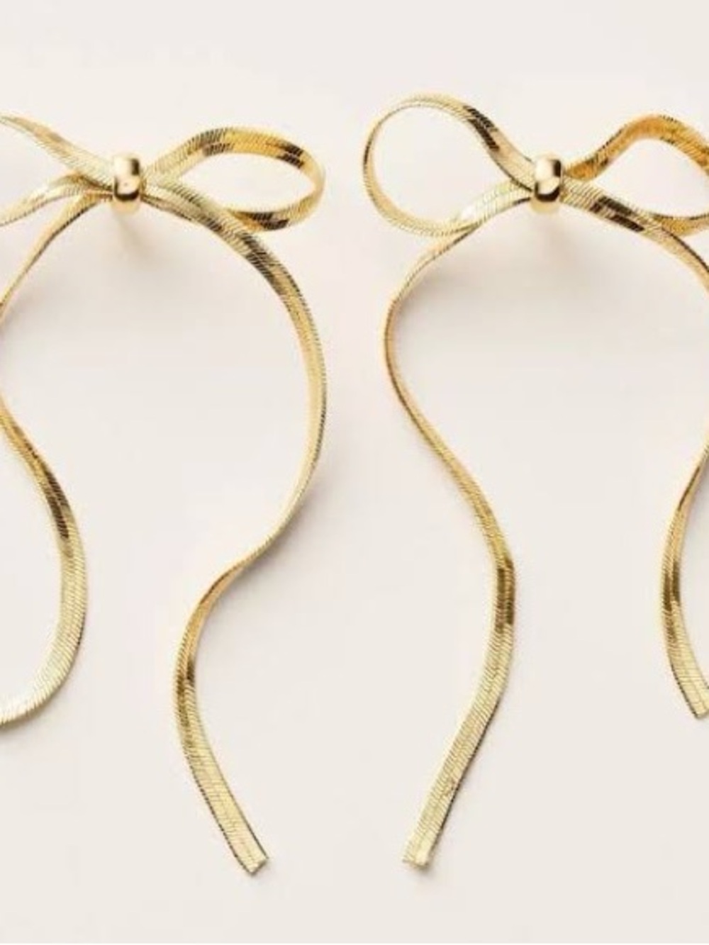 New In Box Kate Spade X Target Gold Ribbon Earrings